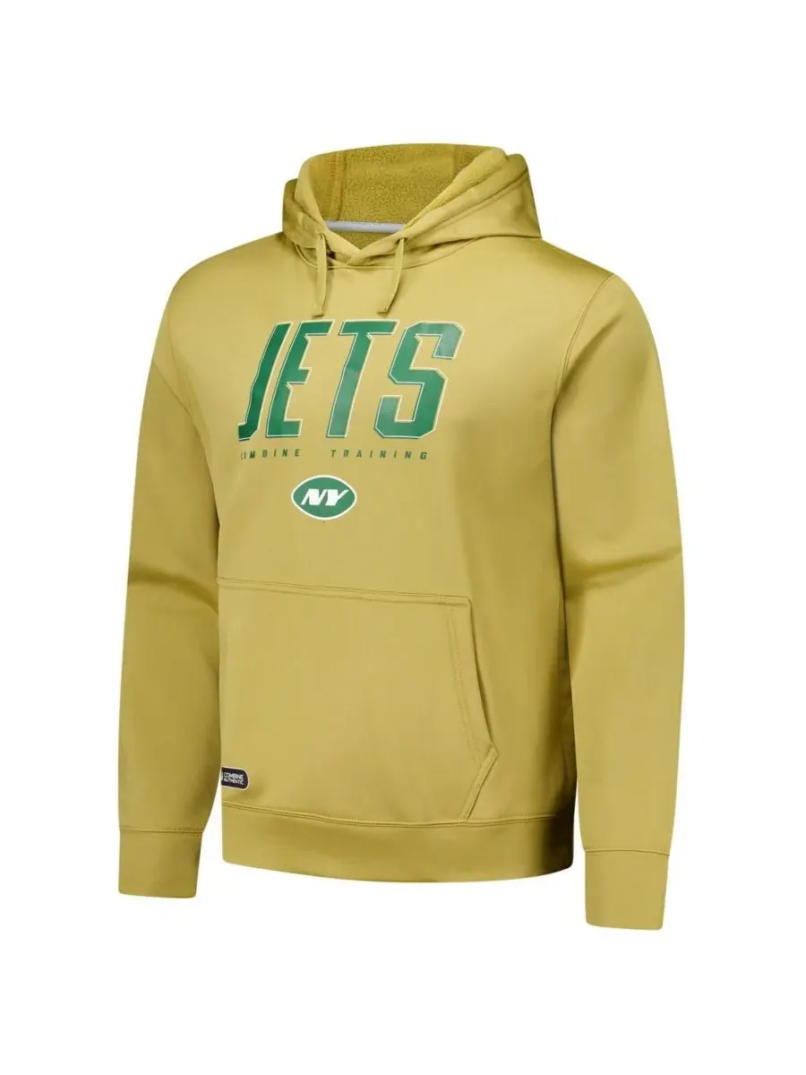Outerstuff Мужская толстовка цвета хаки с капюшоном New York Jets Top Ranked — изображение 2 из 3