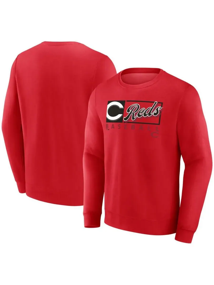 Fanatics Мужская красная флисовая толстовка Focus с символикой команды Cincinnati Reds