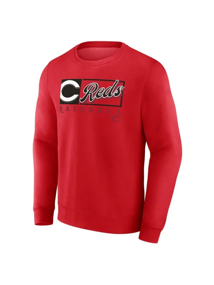 Fanatics Мужская красная флисовая толстовка Focus с символикой команды Cincinnati Reds — изображение 2 из 3, красный