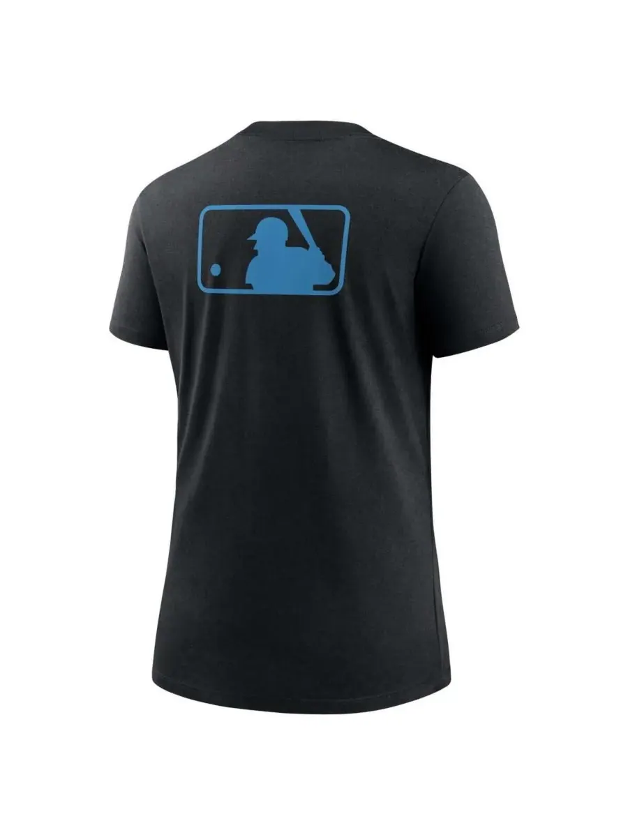 Nike Женская черная футболка Miami Marlins Authentic Collection Early Work Tri-Blend — изображение 2 из 3, черный