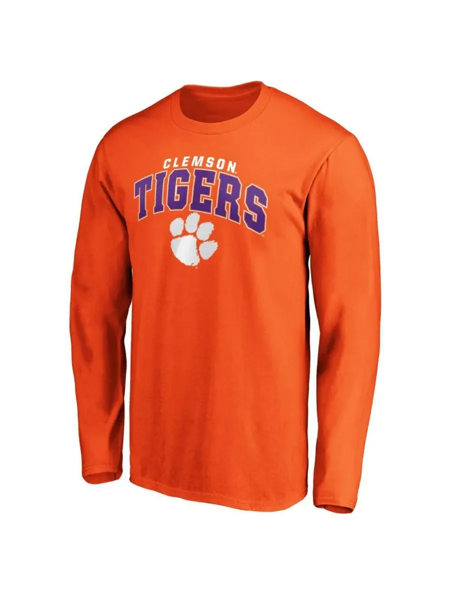 Fanatics Мужская оранжевая футболка с длинным рукавом Clemson Tigers Steady — изображение 2 из 3, оранжевый