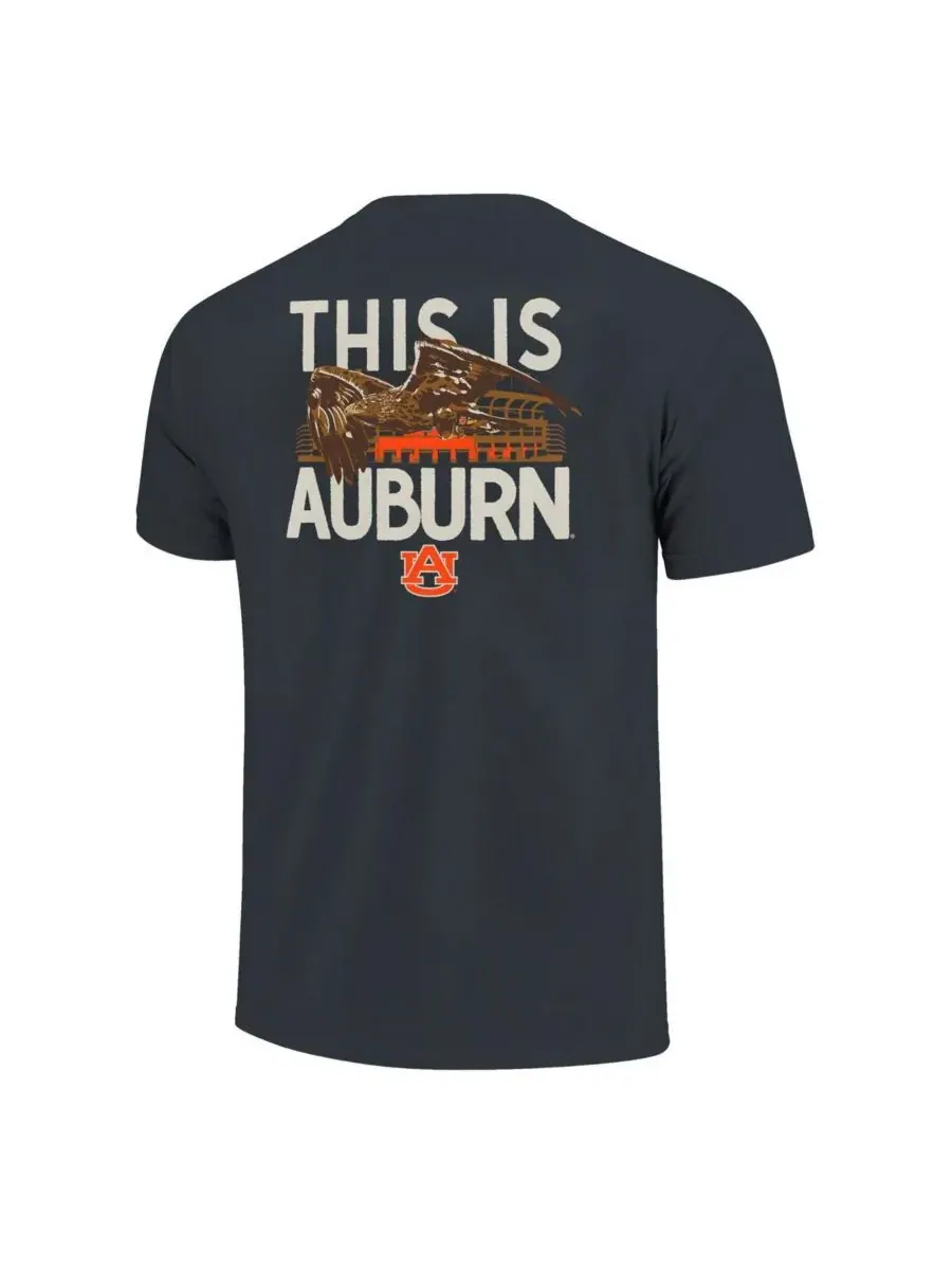 Image One Мужская и женская футболка Navy Auburn Tigers Hyper Local This Is War Eagle — изображение 2 из 3, темно-синий