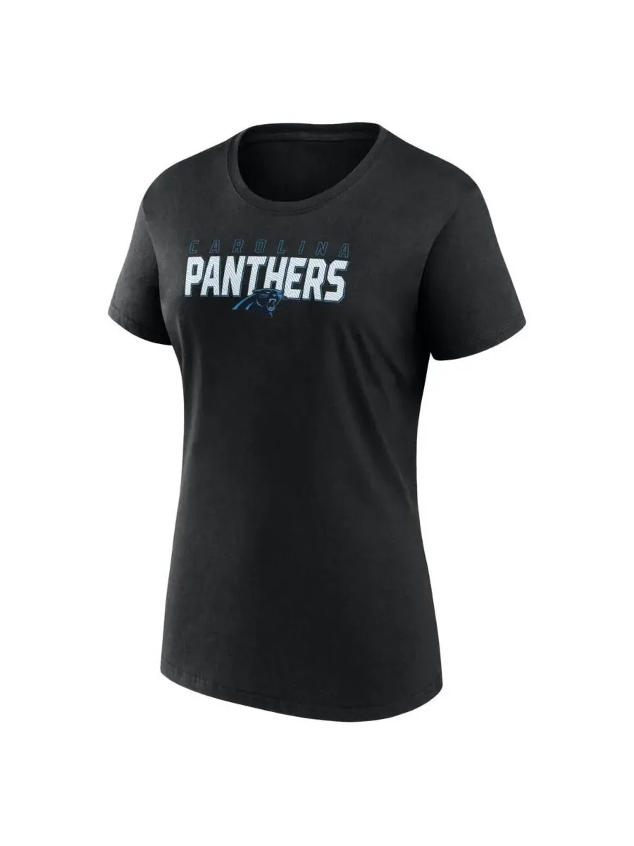 Logo Athletic Женская черная футболка Carolina Panthers Lean — изображение 2 из 3, черный