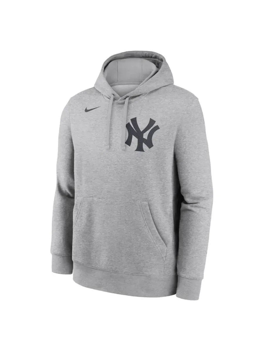 Nike Мужская флисовая толстовка с капюшоном Anthony Volpe Heather Gray New York Yankees с именем и — изображение 3 из 3