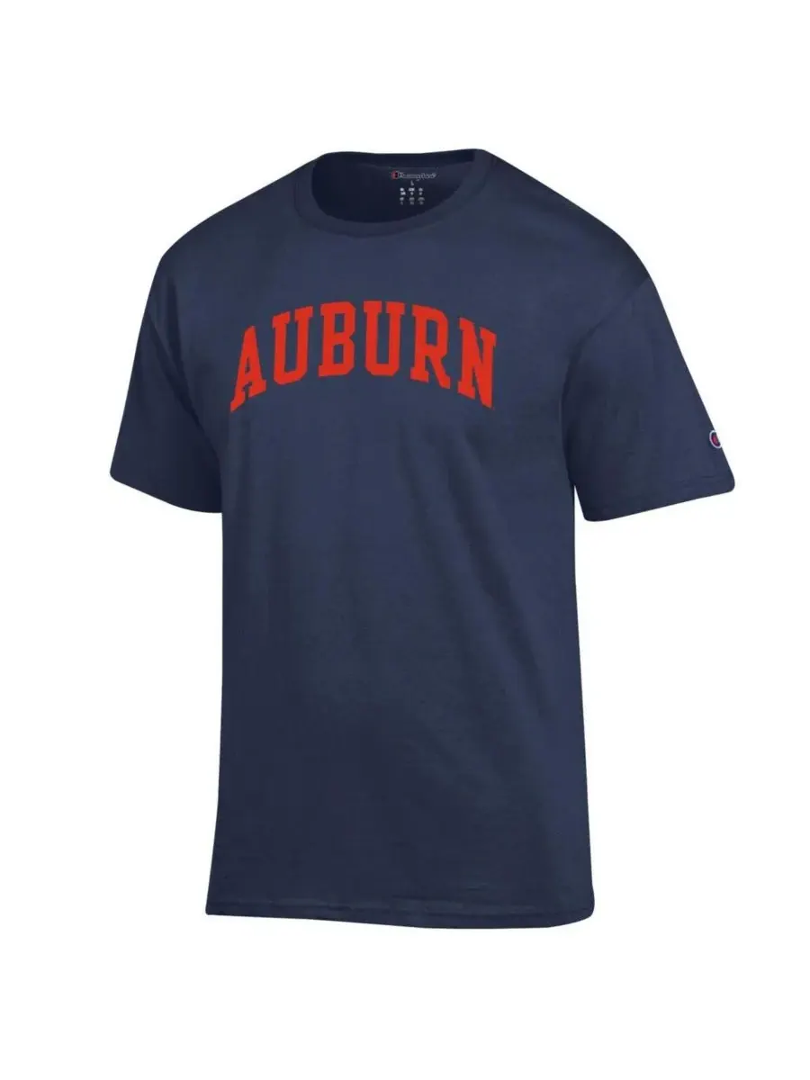 Champion Мужская темно-синяя базовая футболка Auburn Tigers с арочным верхом — изображение 3 из 3, темно-синий