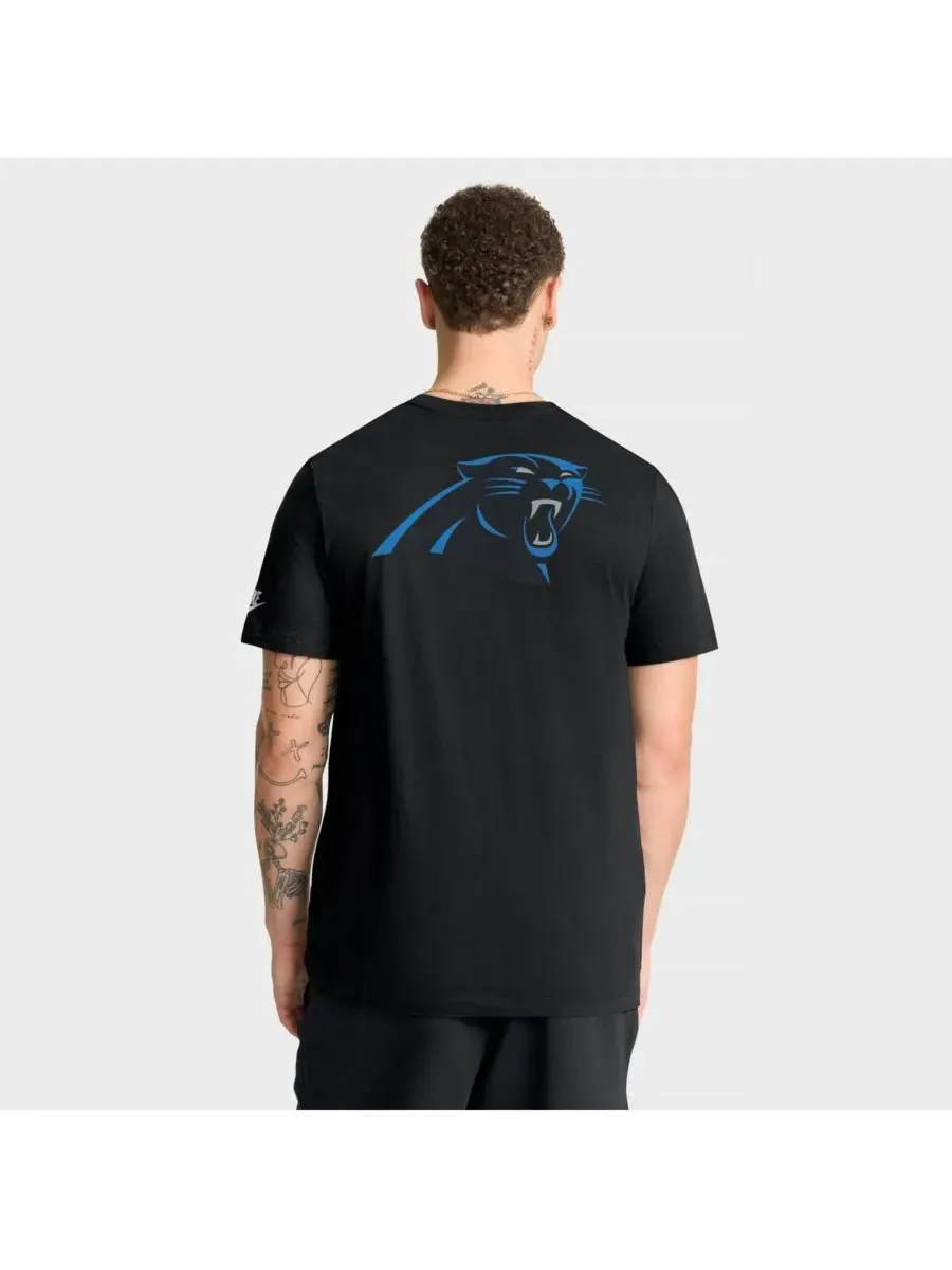 Nike Мужская черная футболка Carolina Panthers Rewind с изображением спереди и сзади — изображение 2 из 5, черный