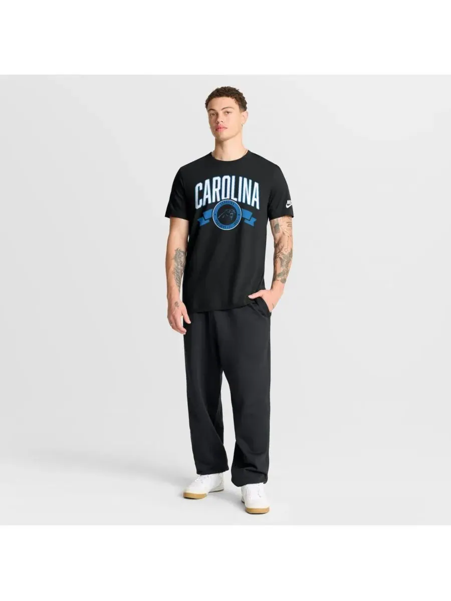 Nike Мужская черная футболка Carolina Panthers Rewind с изображением спереди и сзади — изображение 3 из 5, черный