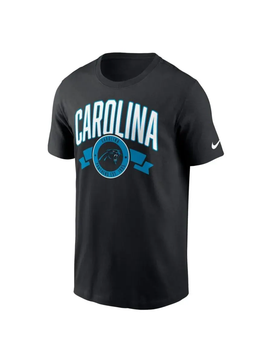 Nike Мужская черная футболка Carolina Panthers Rewind с изображением спереди и сзади — изображение 4 из 5, черный
