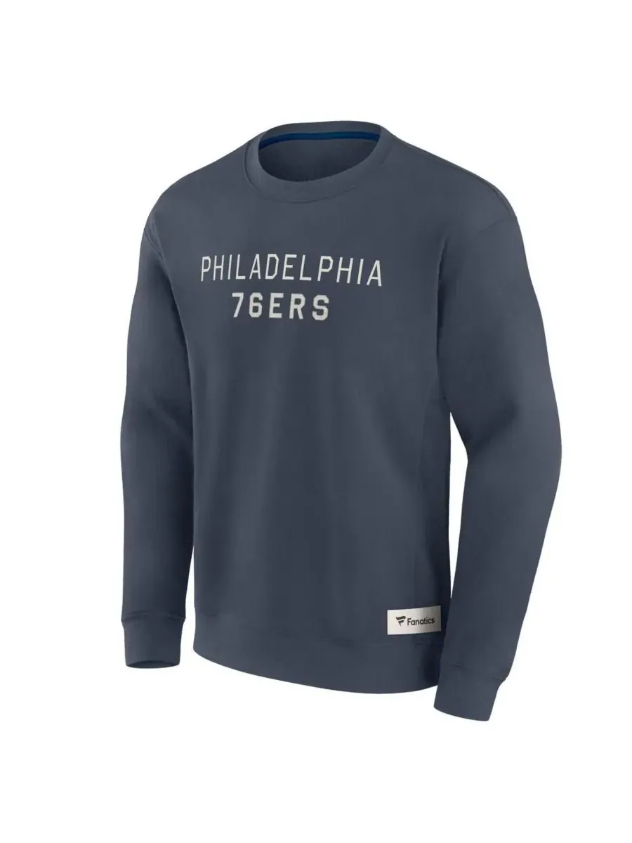 Fanatics Мужская синяя толстовка Philadelphia 76ers Elements Future Ground с надписью Elements — изображение 2 из 3, синий
