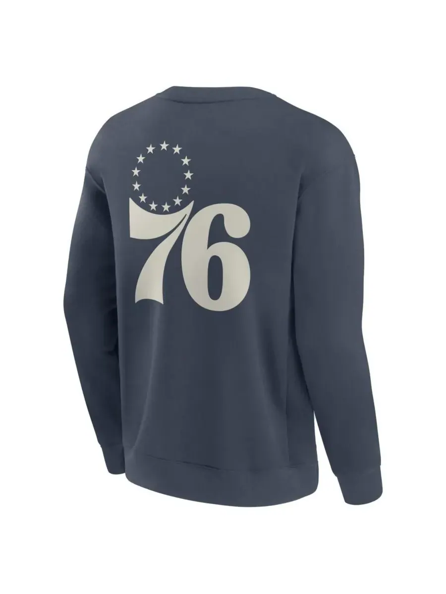 Fanatics Мужская синяя толстовка Philadelphia 76ers Elements Future Ground с надписью Elements — изображение 3 из 3, синий