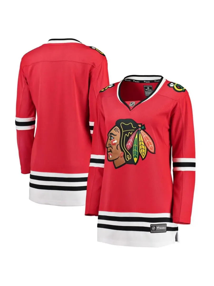 Fanatics Женская красная домашняя футболка Chicago Blackhawks Breakaway