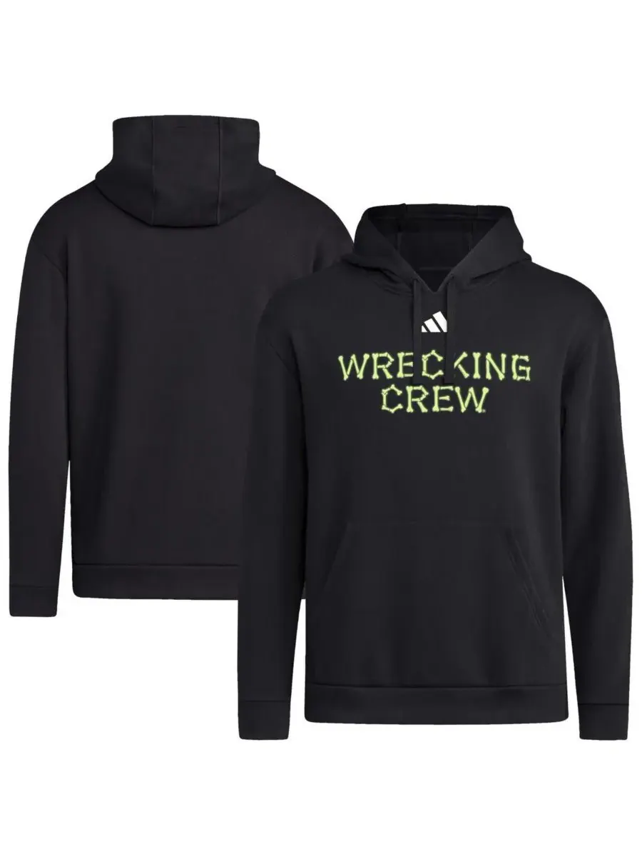 Adidas Мужская черная толстовка с капюшоном Texas AM Aggies Glow Halloween Wrecking Crew