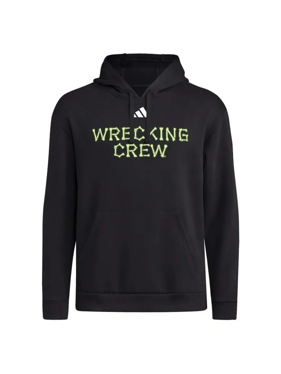 Adidas Мужская черная толстовка с капюшоном Texas AM Aggies Glow Halloween Wrecking Crew — изображение 2 из 3, черный