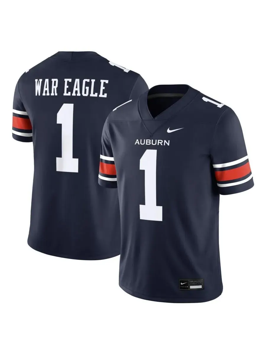 Nike Мужская темно-синяя домашняя футбольная майка команды Auburn Tigers