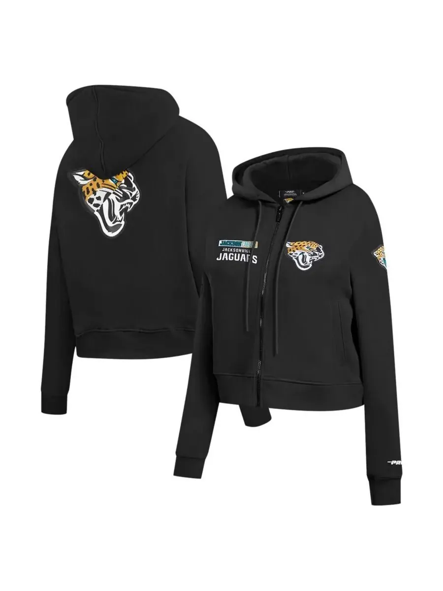 Pro Standard Женская черная толстовка на молнии с логотипом Jacksonville Jaguars