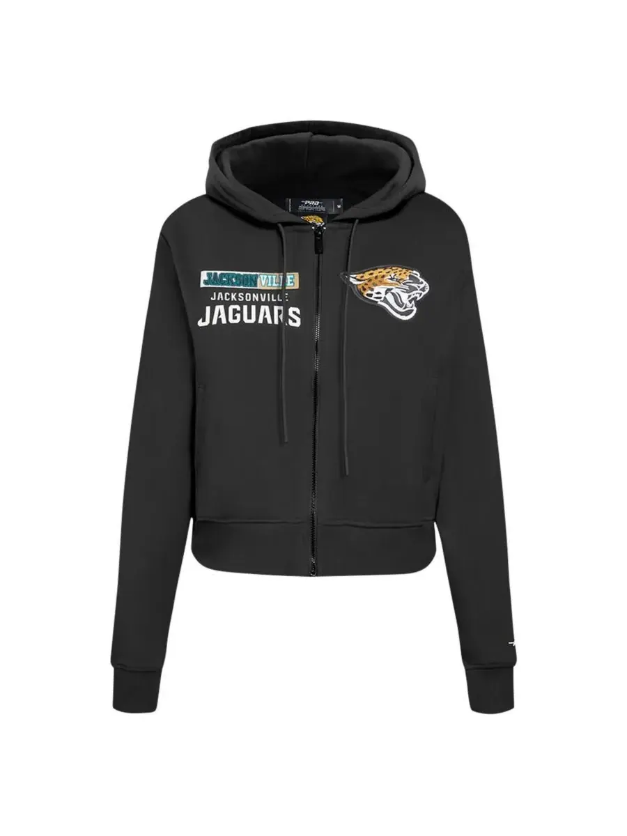 Pro Standard Женская черная толстовка на молнии с логотипом Jacksonville Jaguars — изображение 2 из 5, черный