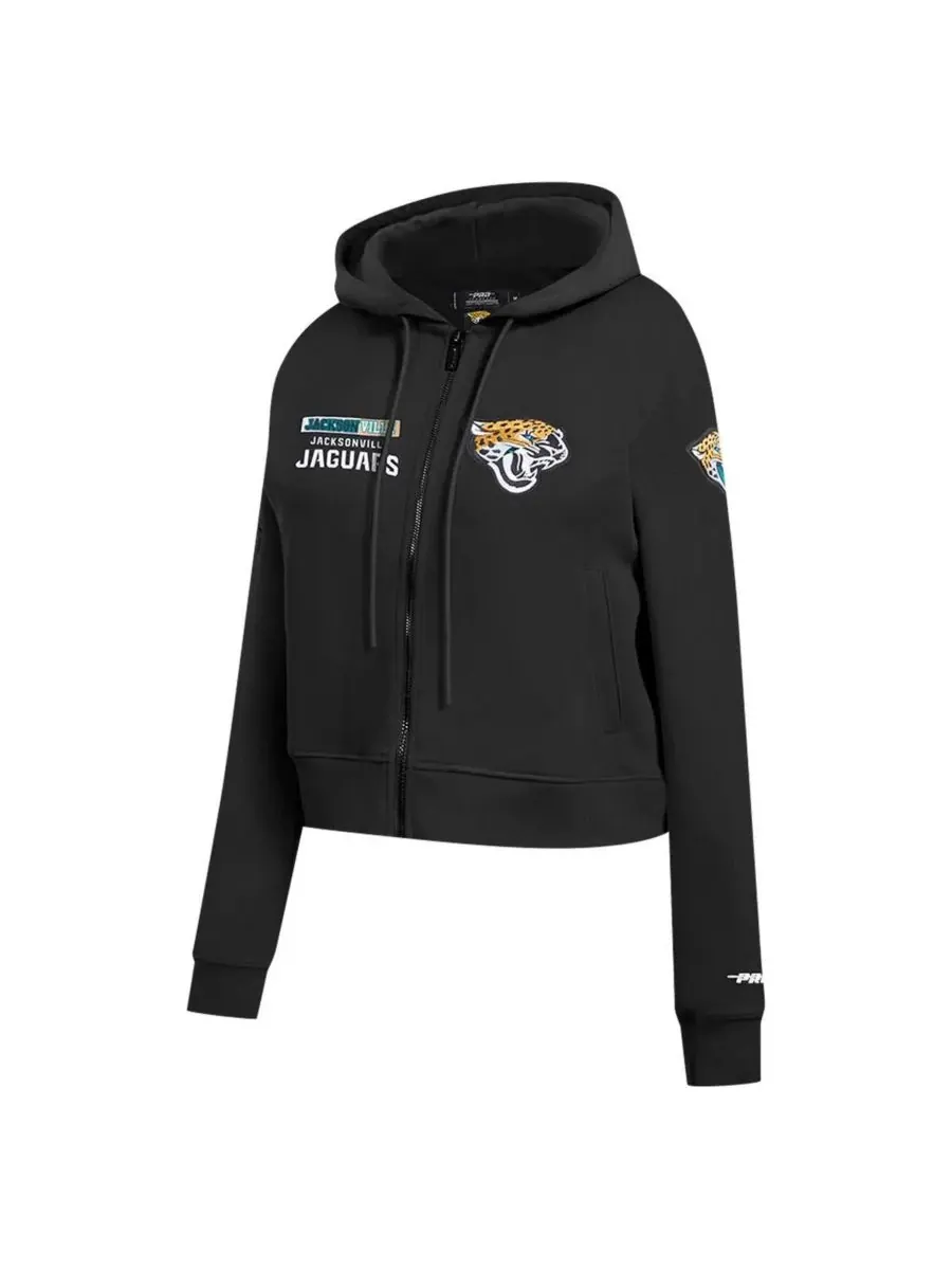 Pro Standard Женская черная толстовка на молнии с логотипом Jacksonville Jaguars — изображение 5 из 5, черный