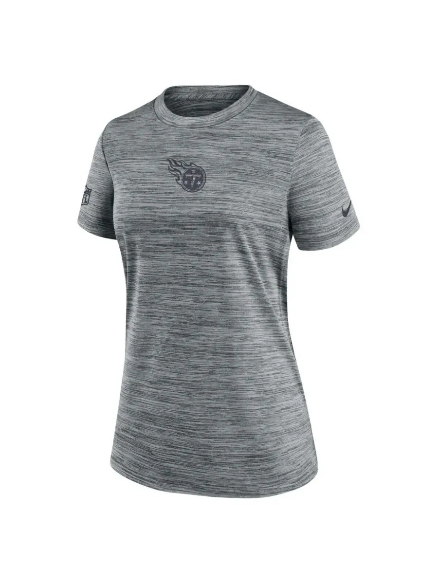Nike Женская серая футболка Tennessee Titans Sideline Velocity Performance — изображение 3 из 3, серый