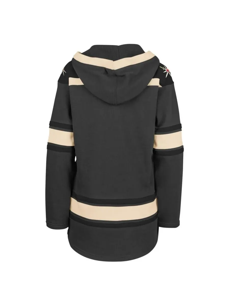 '47 Brand Женская серая толстовка с капюшоном Vegas Golden Knights Superior Lacer Pullover Hoodie — изображение 3 из 3, серый