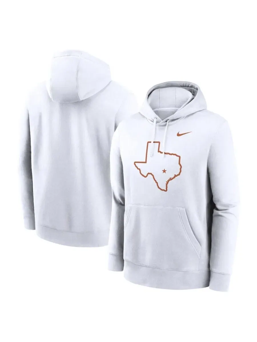 Мужская белая флисовая толстовка с капюшоном Texas Longhorns Primetime с альтернативным логотипом