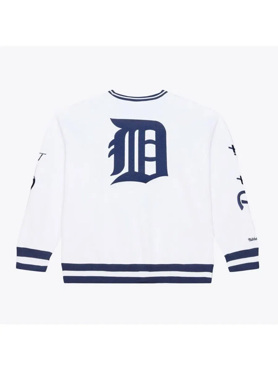 Мужская белая толстовка из арктического флиса с символикой команды Detroit Tigers Mitchell & Ness — изображение 2 из 4, белый