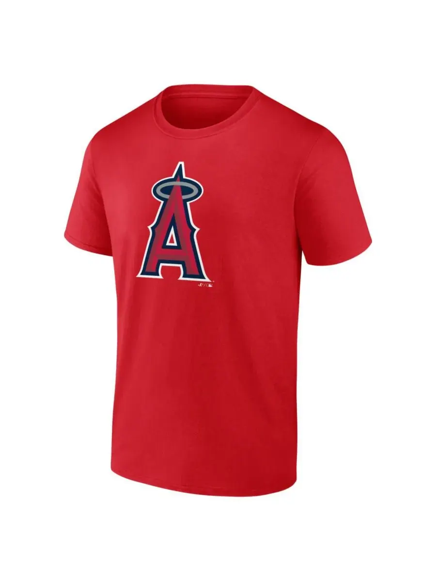 Мужская красная футболка с логотипом Los Angeles Angels Logo Athletic — изображение 2 из 3, красный