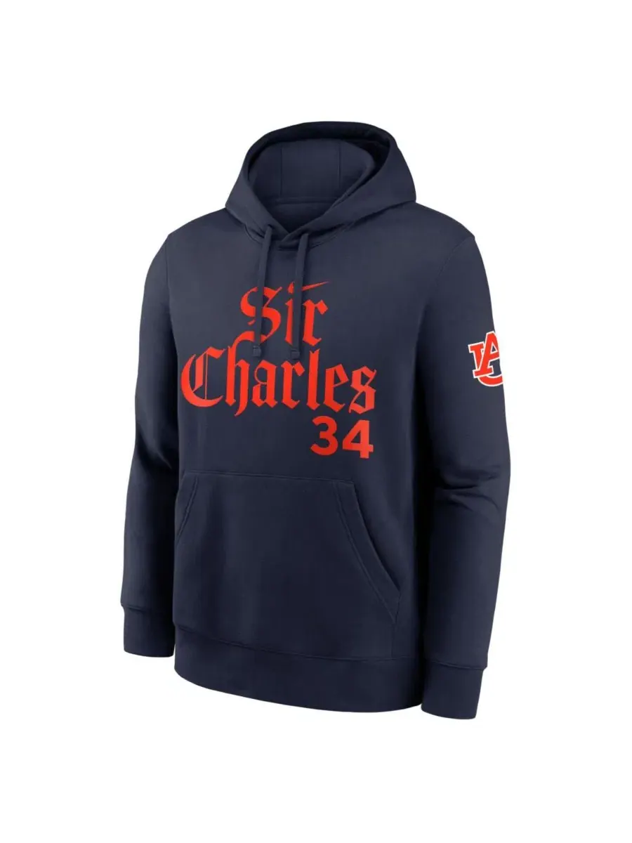 Худи с принтом Charles Barkley Auburn Tigers Nike — изображение 2 из 3, темно-синий