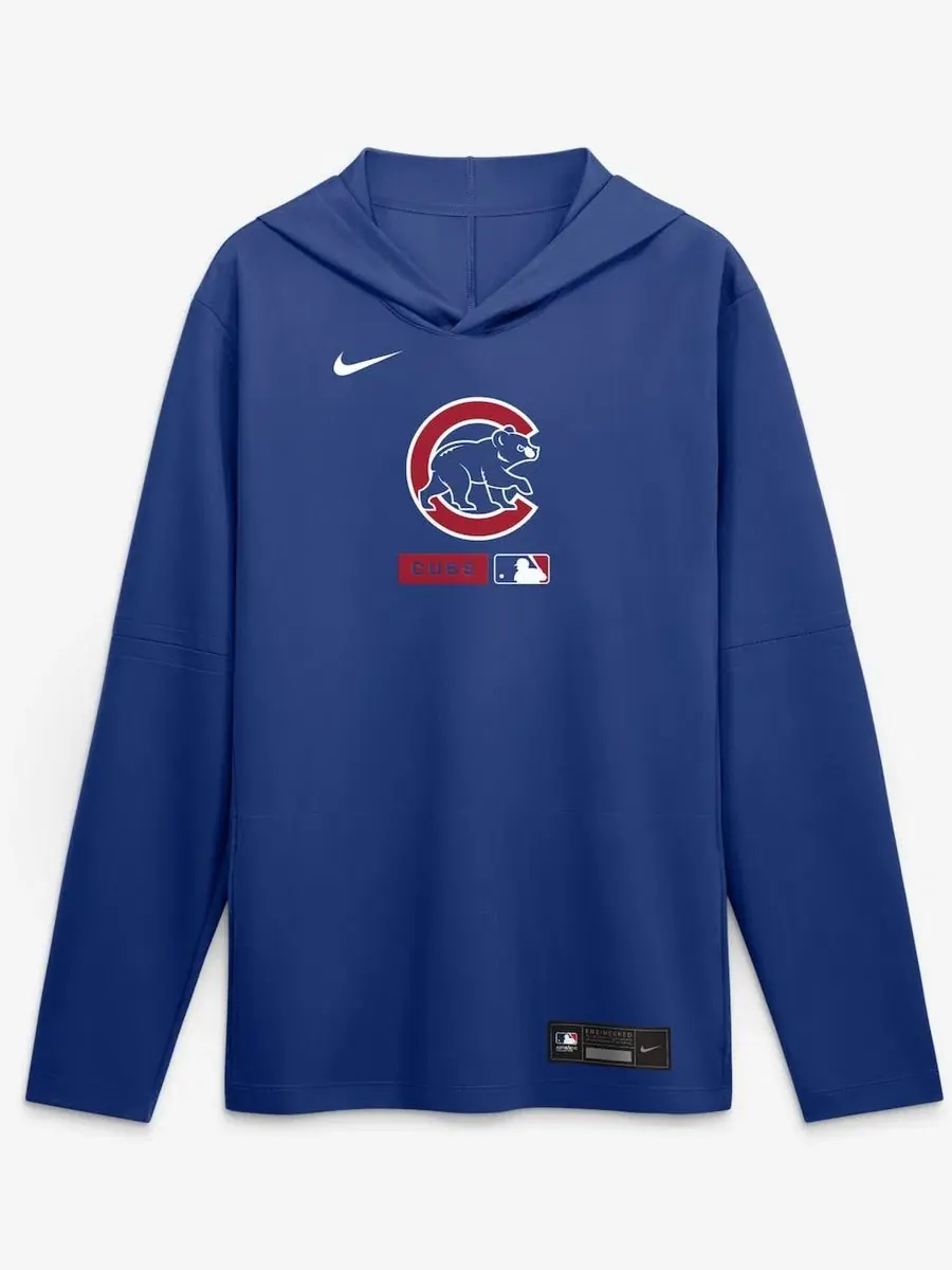 Футболка с капюшоном и длинным рукавом, с технологией Dri-FIT, модель Royal Chicago Cubs Authentic — изображение 2 из 5
