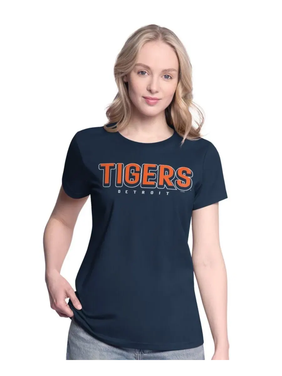 Комплект футболок с принтом Detroit Tigers G-III 4Her by Carl Banks — изображение 2 из 4, темно-синий оранжевый