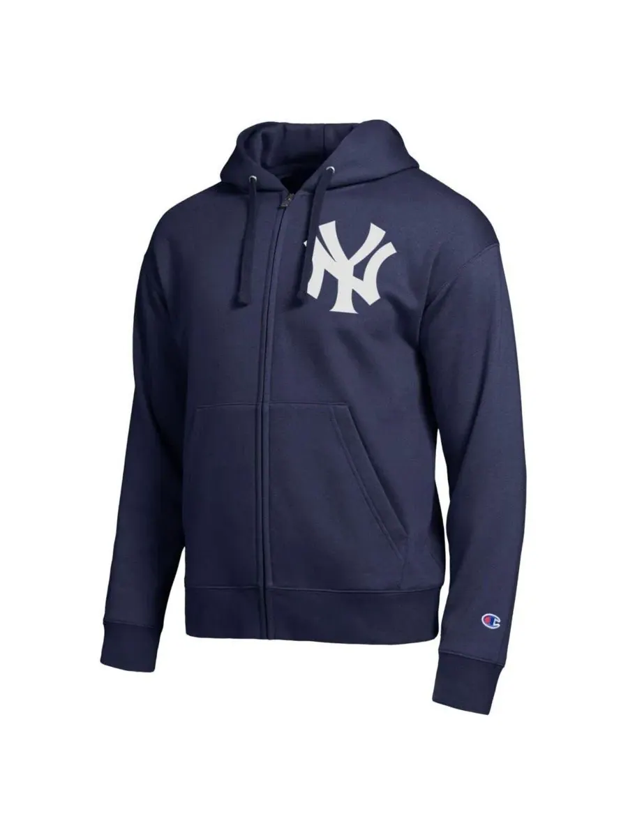 Худи с полной застежкой-молнией All-Star New York Yankees Champion — изображение 2 из 3, темно-синий