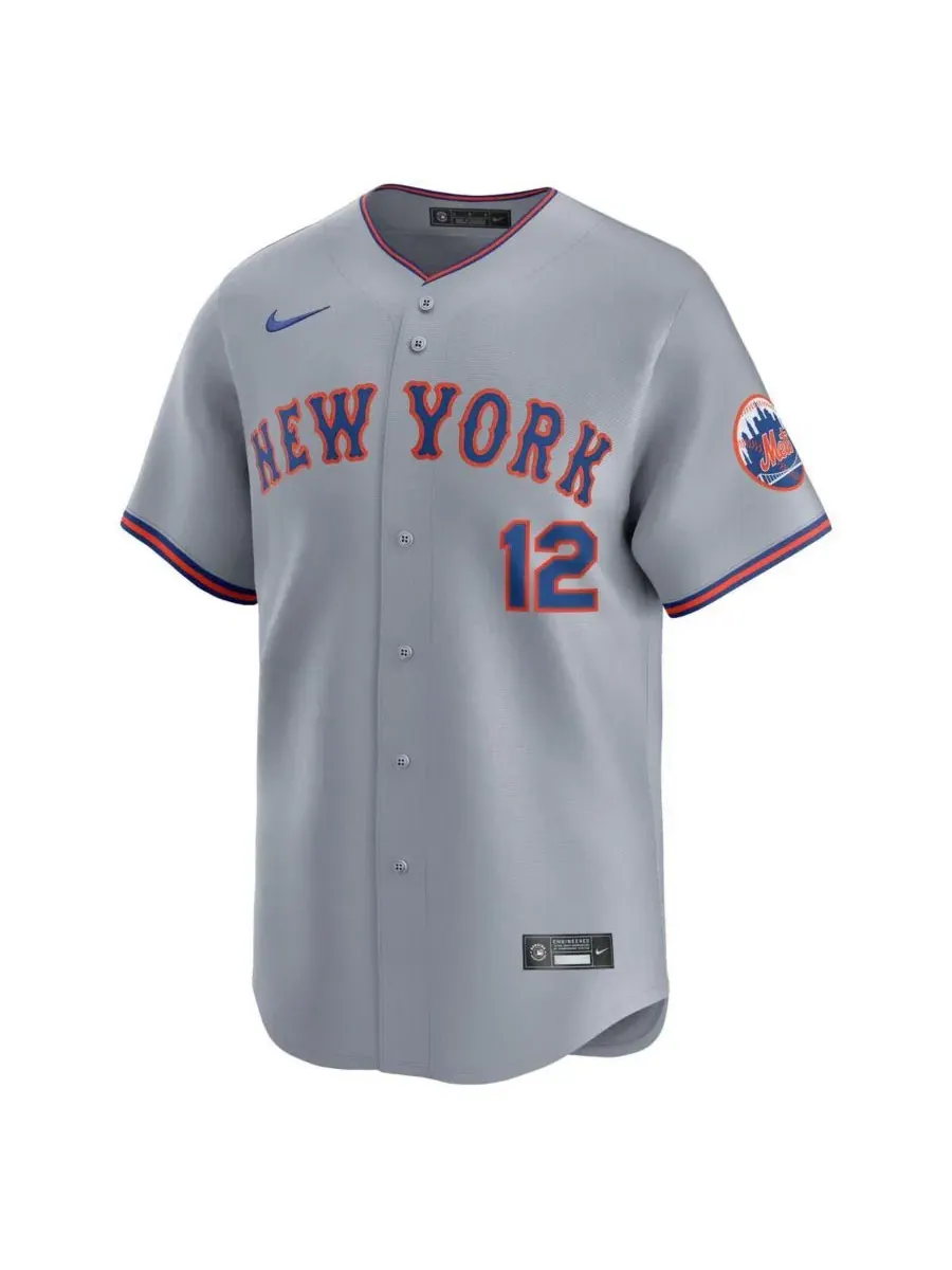 Джерси с коротким рукавом Francisco Lindor Road Limited Nike — изображение 2 из 3, серый