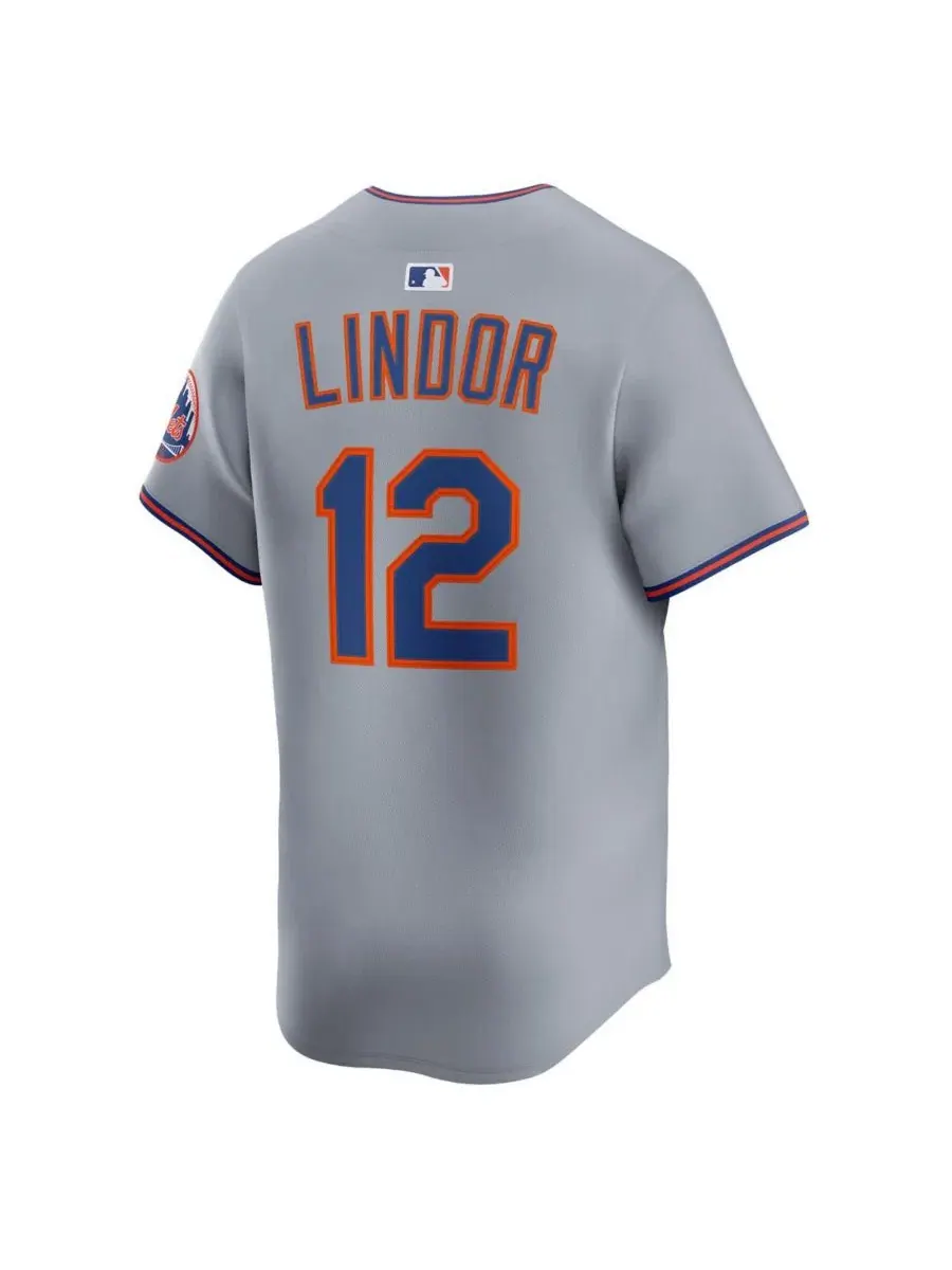 Джерси с коротким рукавом Francisco Lindor Road Limited Nike — изображение 3 из 3, серый