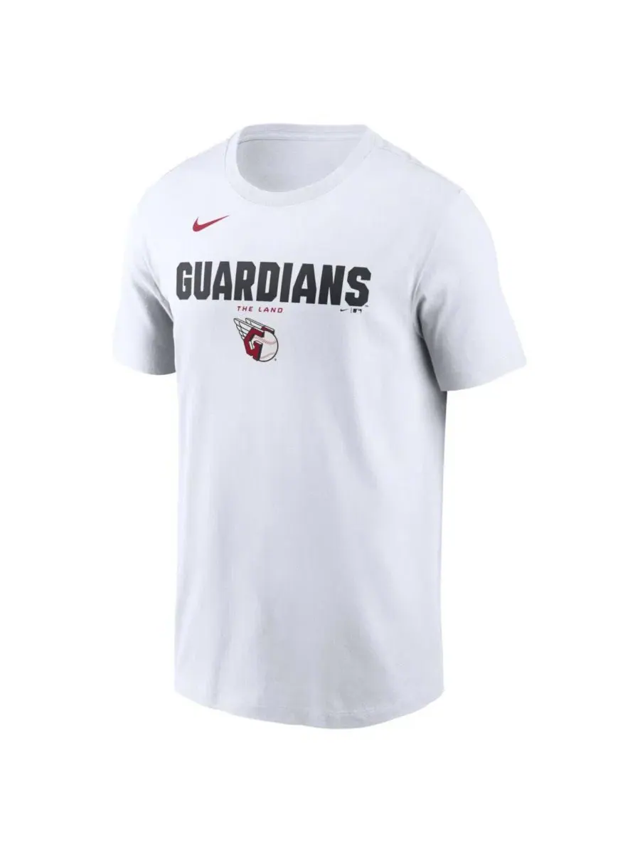 Футболка с принтом Cleveland Guardians Bold Team Name Nike — изображение 2 из 4, белый