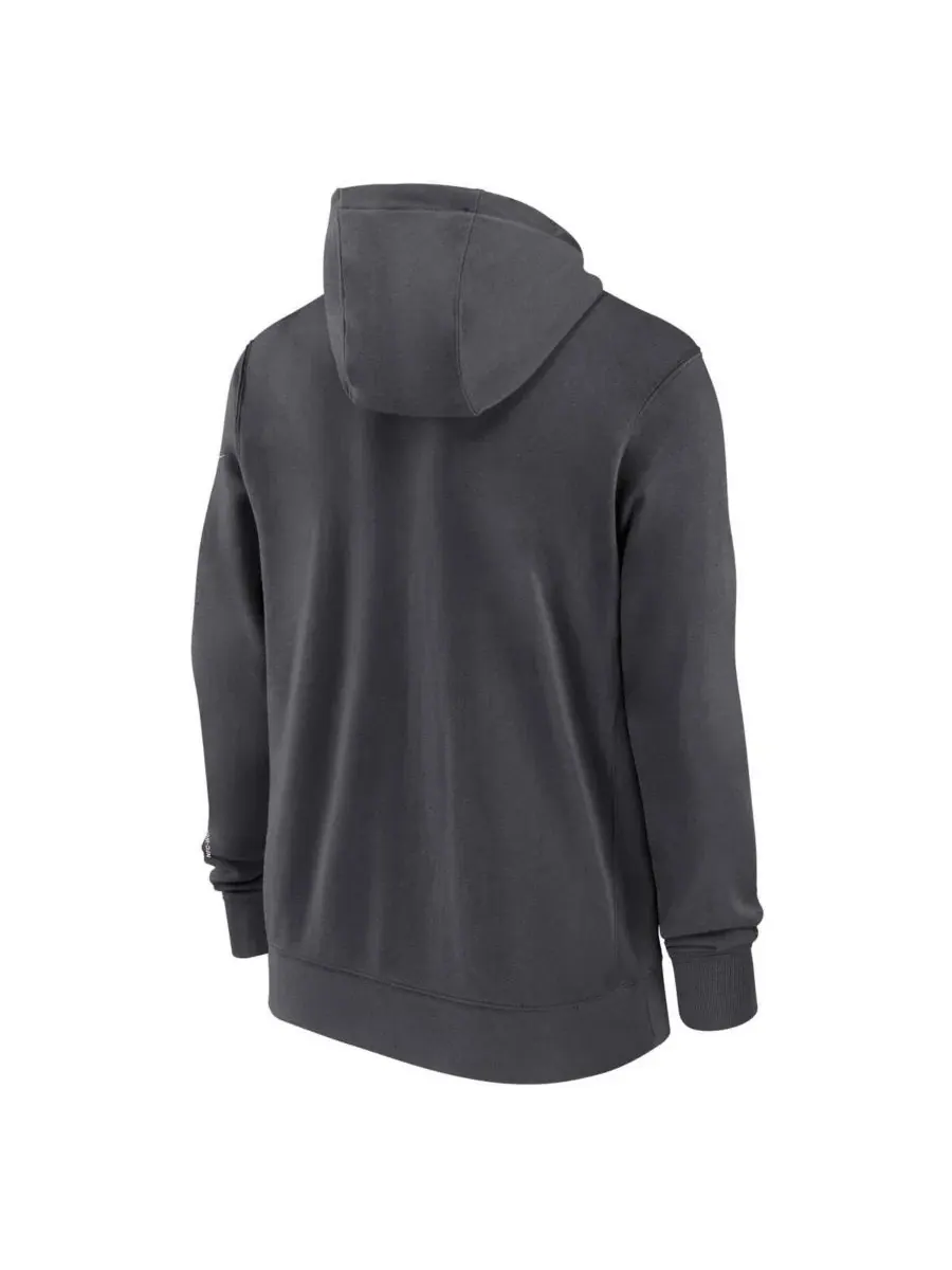 Флисовая худи с капюшоном Nike Anthracite Arizona Cardinals Primetime Club Full-Zip — изображение 3 из 3, серый