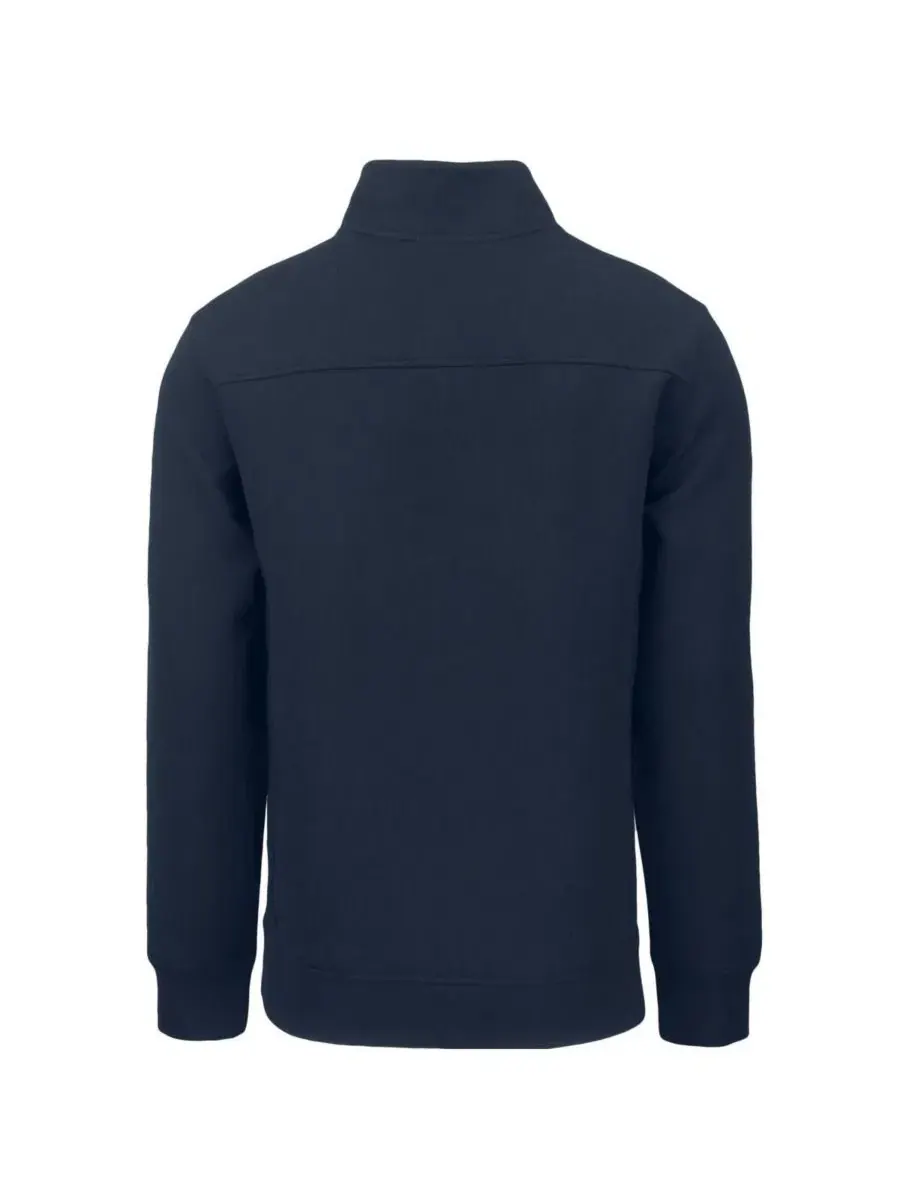 Пуловер с четверть-застежкой Cutter & Buck Navy Milwaukee Brewers Roam Eco — изображение 2 из 3, темно-синий