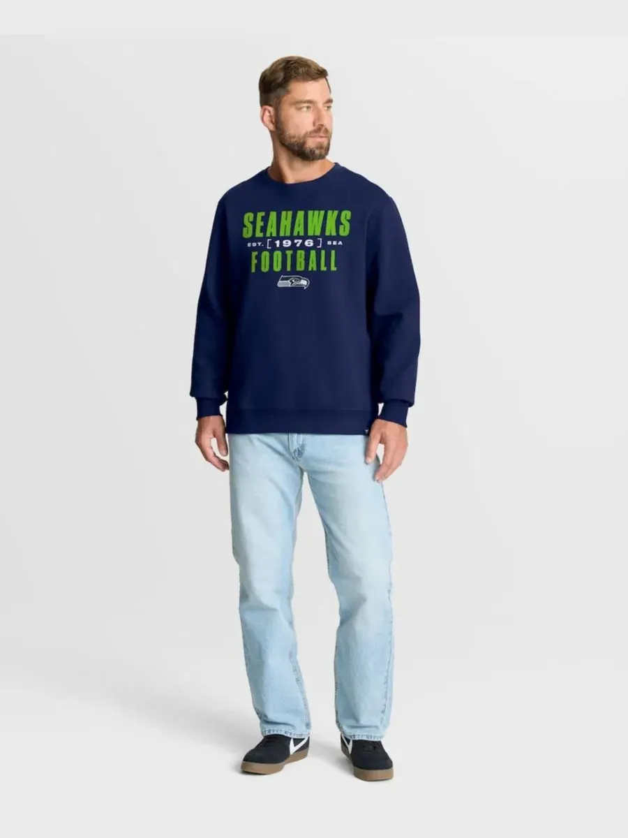 Толстовка с капюшоном Seattle Seahawks Powerful Throw Legacy Fanatics — изображение 5 из 5, темно-синий