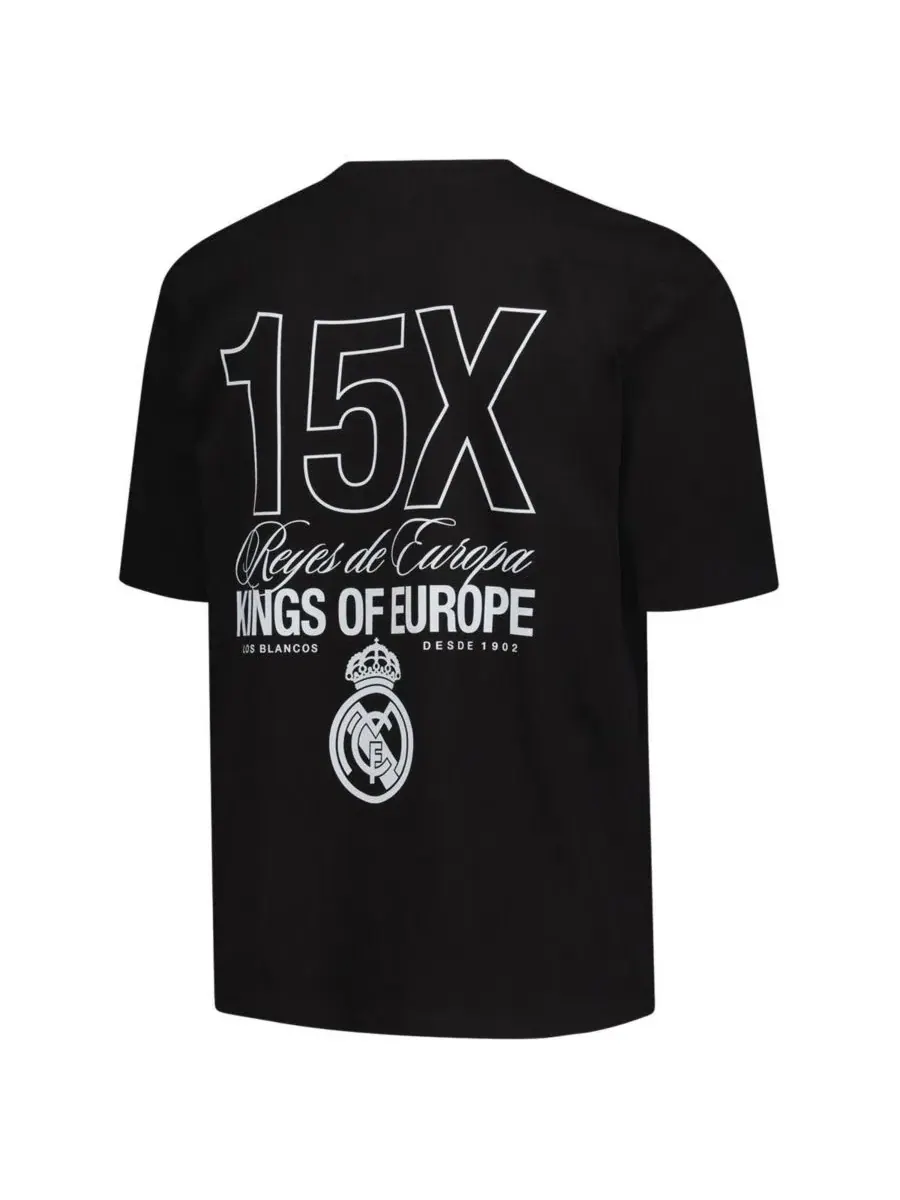 Футболка с коротким рукавом Real Madrid European Champions Peace Collective — изображение 3 из 3, черный