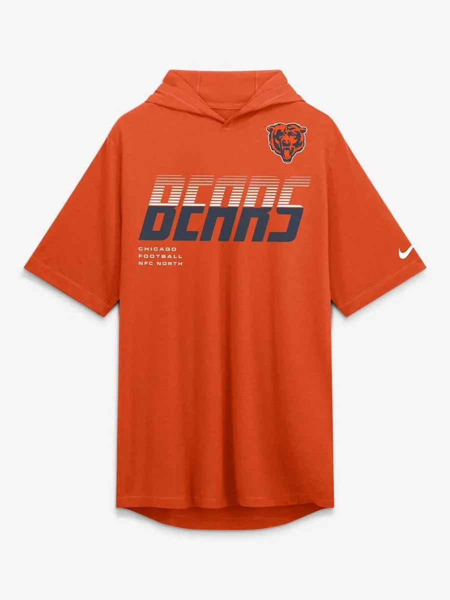 Футболка с капюшоном с принтом Chicago Bears Nike — изображение 2 из 5, оранжевый