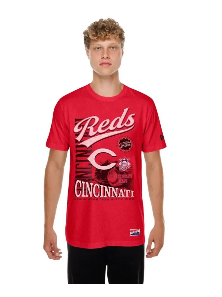 Футболка оверсайз с принтом Cincinnati Reds Throwback New Era