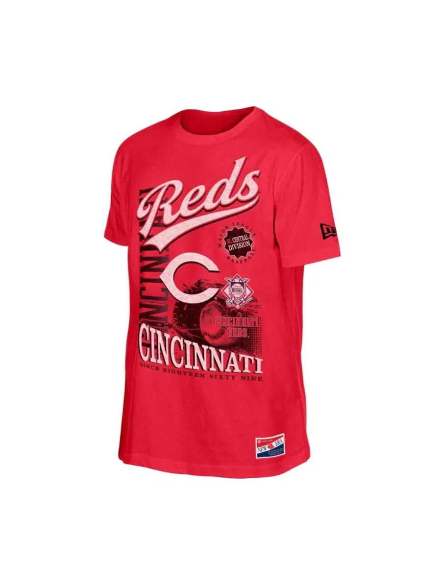 Футболка оверсайз с принтом Cincinnati Reds Throwback New Era — изображение 3 из 4, красный