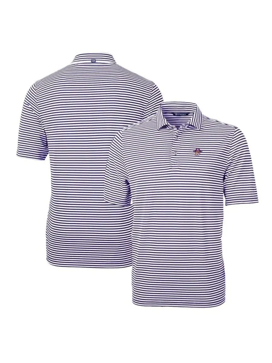 Поло из пике с принтом Throwback Logo Virtue Eco Pique Stripe Cutter & Buck