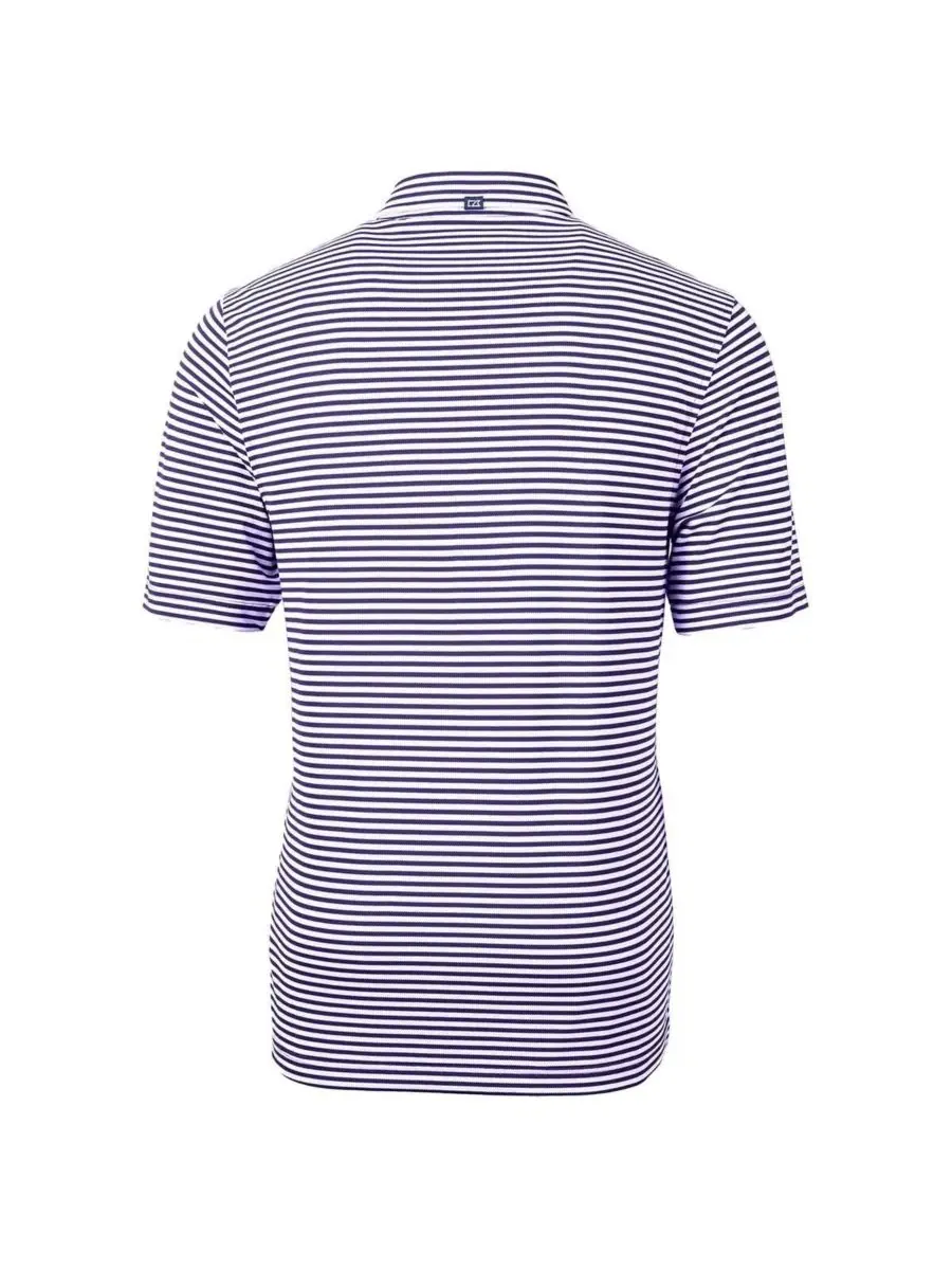 Поло из пике с принтом Throwback Logo Virtue Eco Pique Stripe Cutter & Buck — изображение 3 из 3, фиолетовый