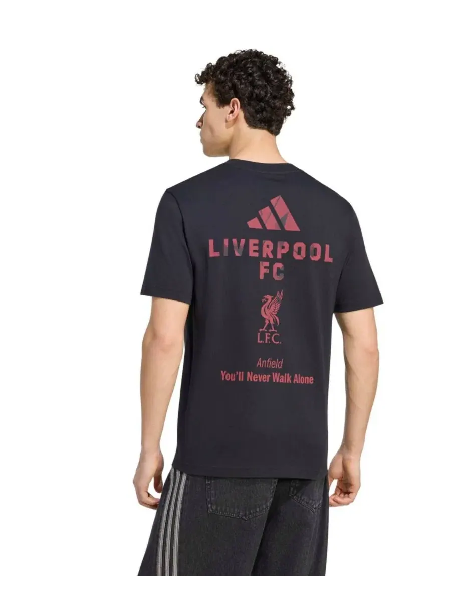 Футболка с принтом Liverpool adidas — изображение 3 из 5, черный