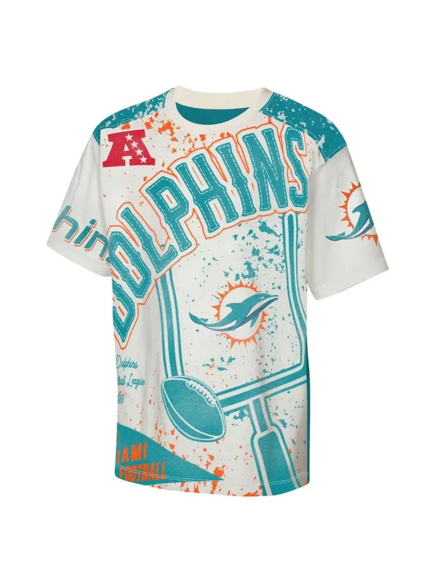 Футболка с длинным рукавом Miami Dolphins Top Player Outerstuff — изображение 3 из 3, бежевый