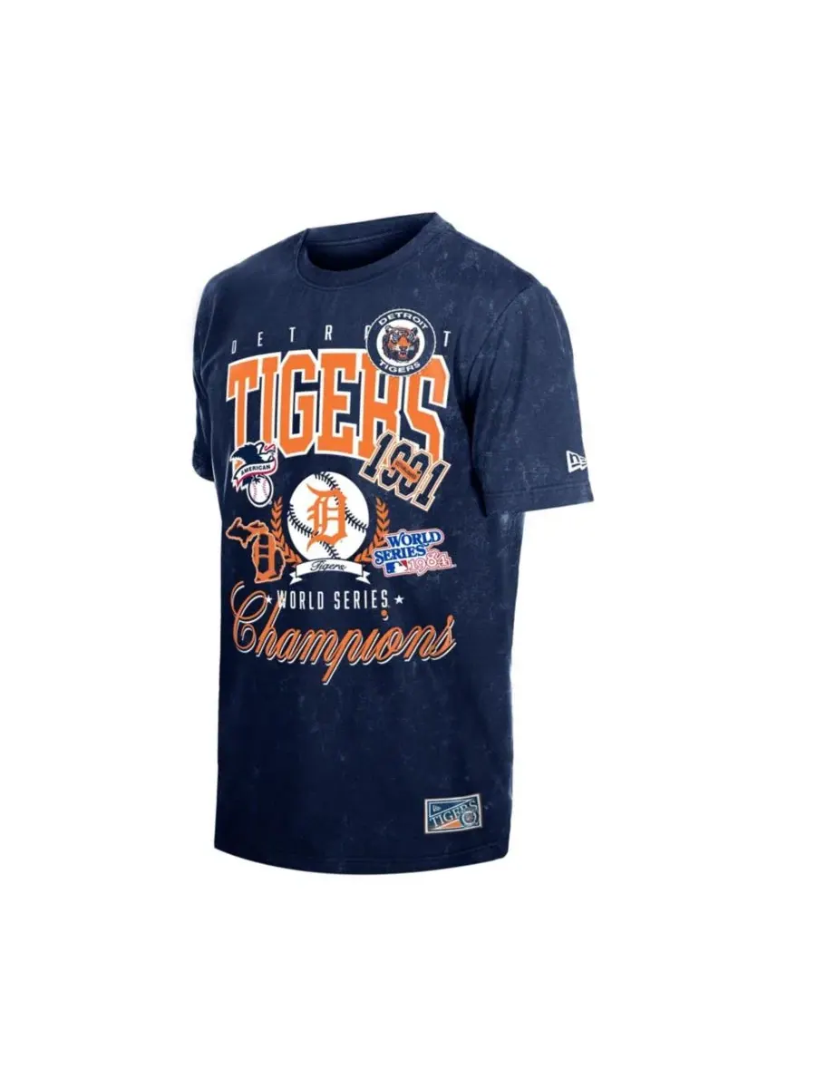 Футболка с принтом Detroit Tigers New Era — изображение 2 из 4, темно-синий