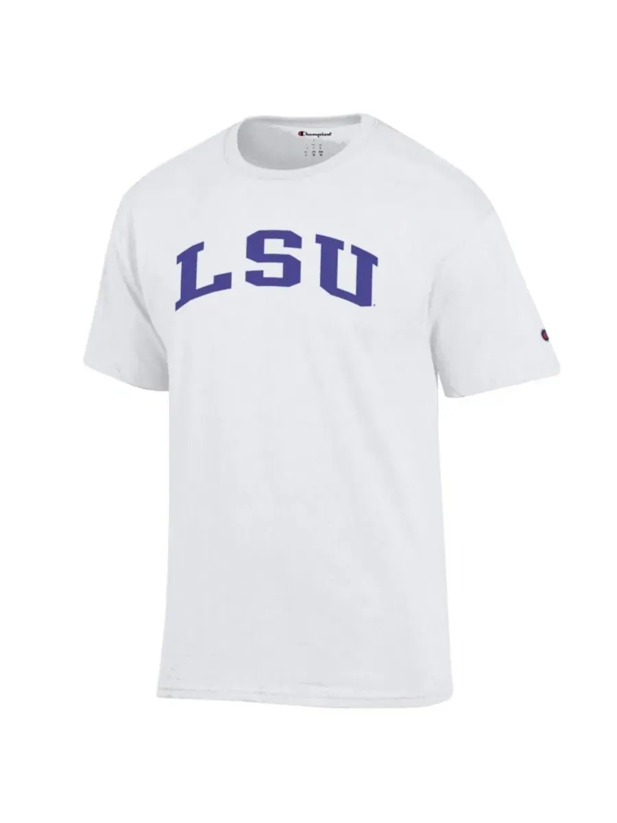 Футболка с принтом LSU Tigers Basic Arch Champion — изображение 3 из 3, белый