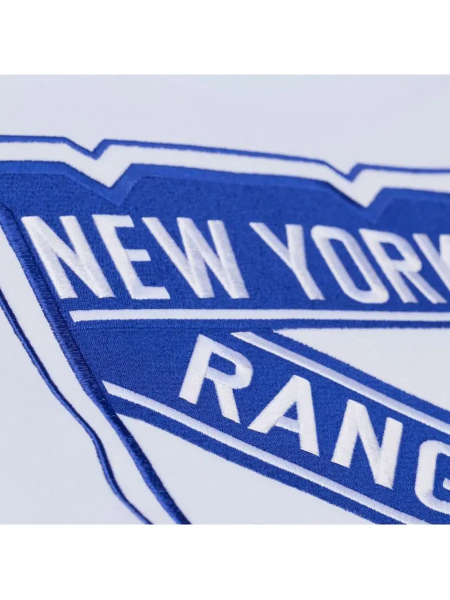 Мужская белая толстовка New York Rangers Arctic Fleece Hoodie Mitchell & Ness — изображение 3 из 4, белый