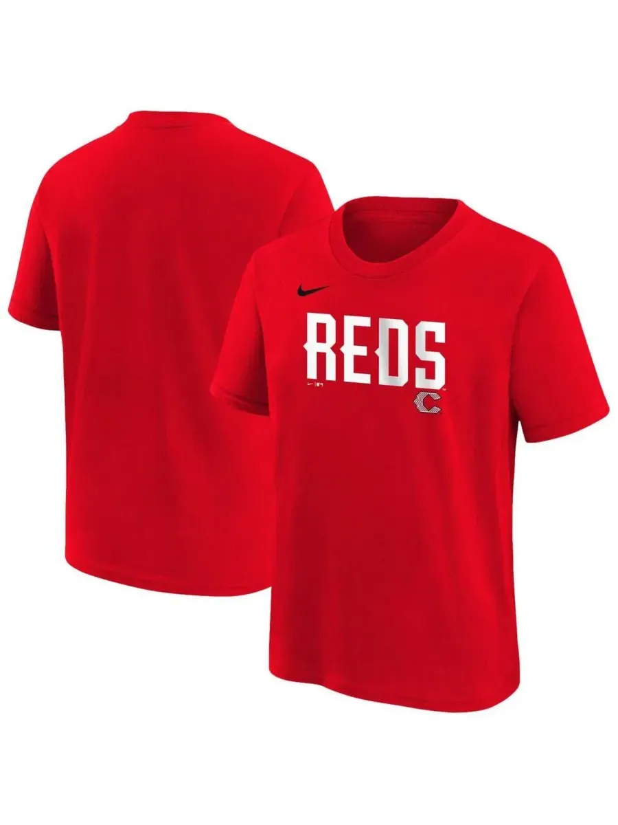 Футболка Big Boys and Girls Red Cincinnati Reds 2026 City Connect Wordmark Nike