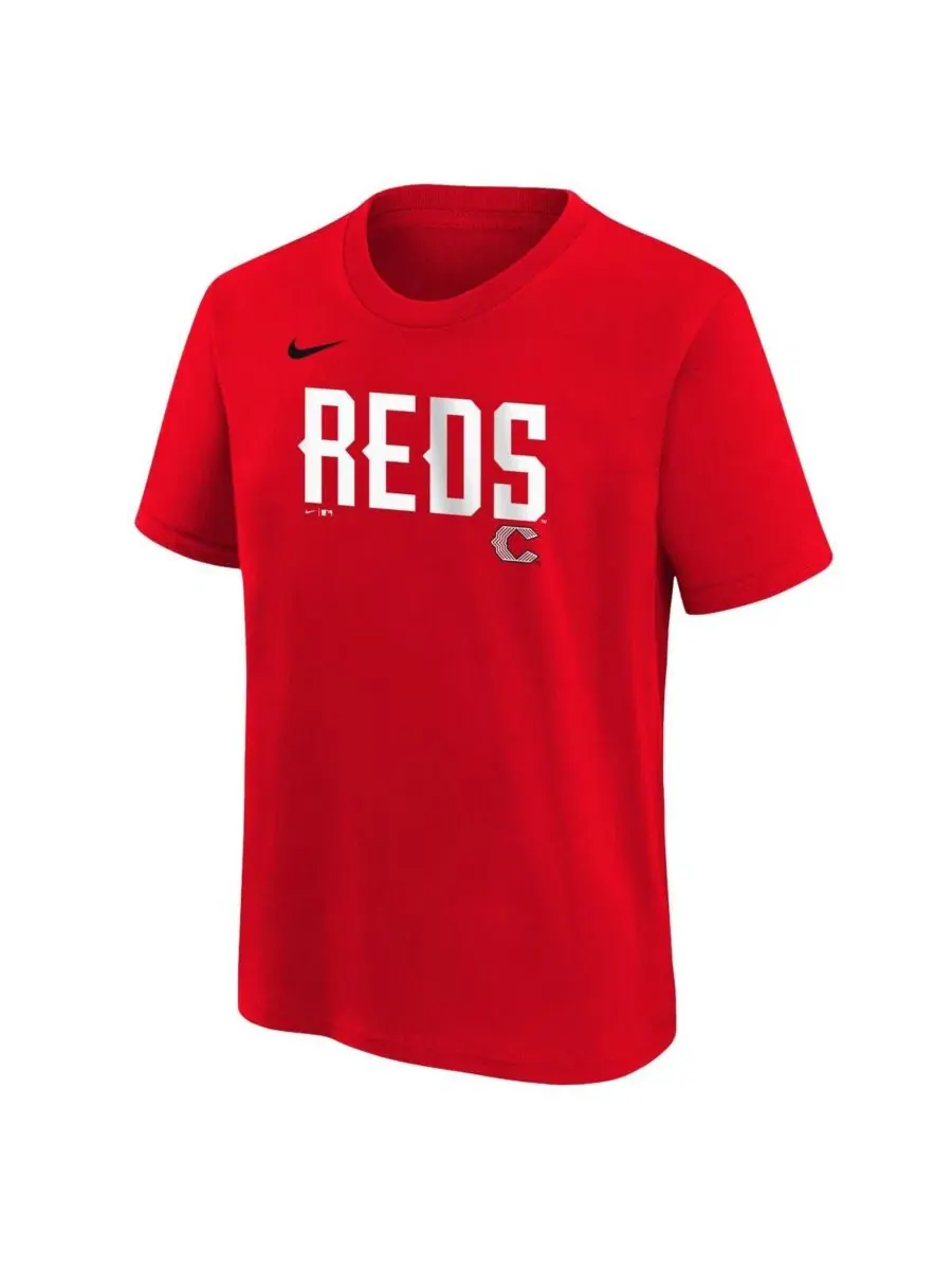 Футболка Big Boys and Girls Red Cincinnati Reds 2026 City Connect Wordmark Nike — изображение 3 из 3, красный
