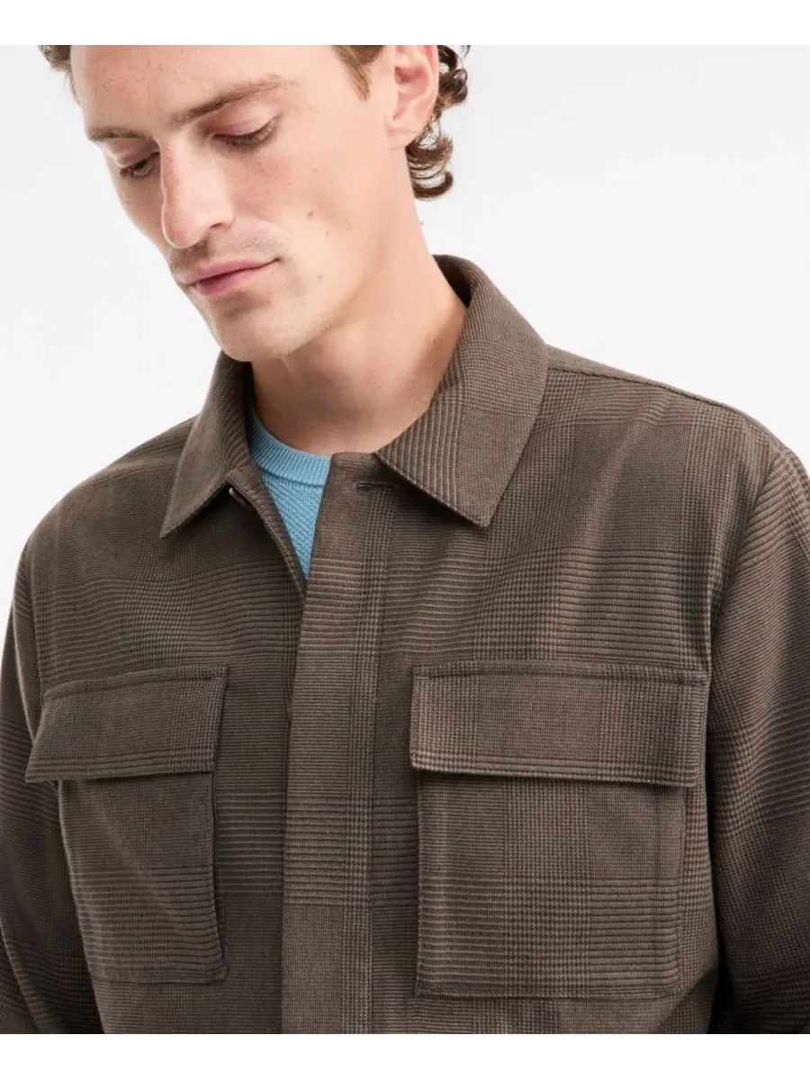 Мужская куртка-полевка с четырьмя клапанами Alfani, Jacket Glenn Plaid Yd - Oliva — изображение 2 из 5